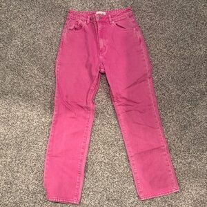 Rollas Pink High-Rise Women's Jeans